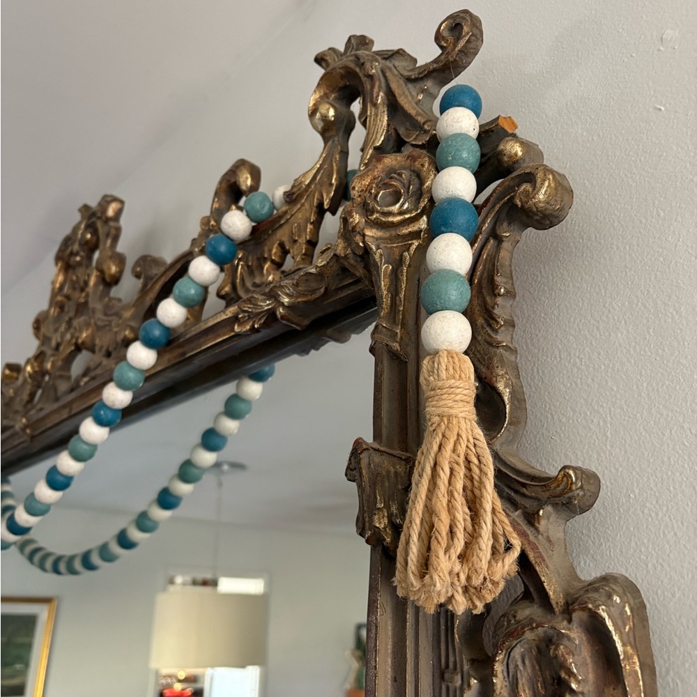 Blue and White Beaded Garland